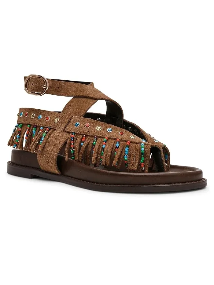 Сандалии с бахромой Wendell Steve Madden — изображение 1 из 4, коричневый