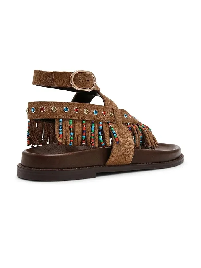 Сандалии с бахромой Wendell Steve Madden — изображение 3 из 4, коричневый