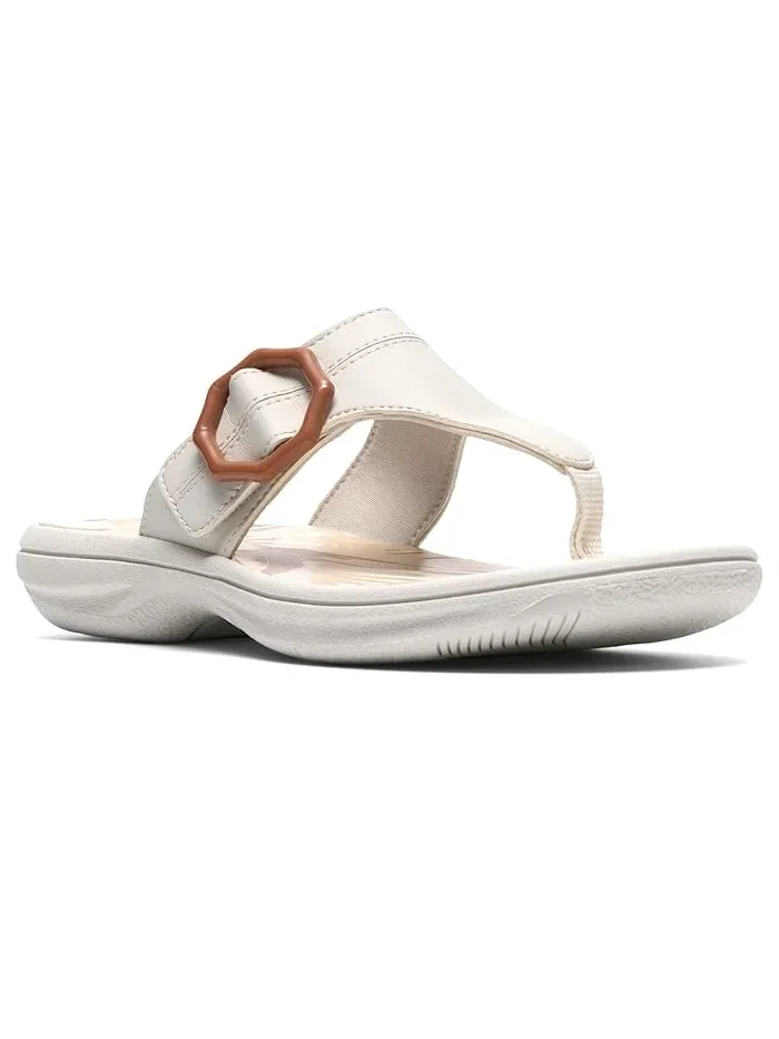 Сандалии с регулируемым ремешком Breeze Cove Clarks — изображение 1 из 4, белый