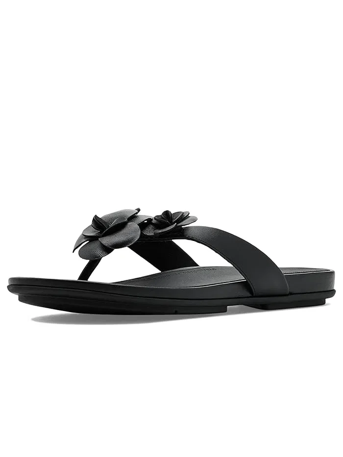 Сандалии Gracie Flower Leather FitFlop — изображение 1 из 4, черный