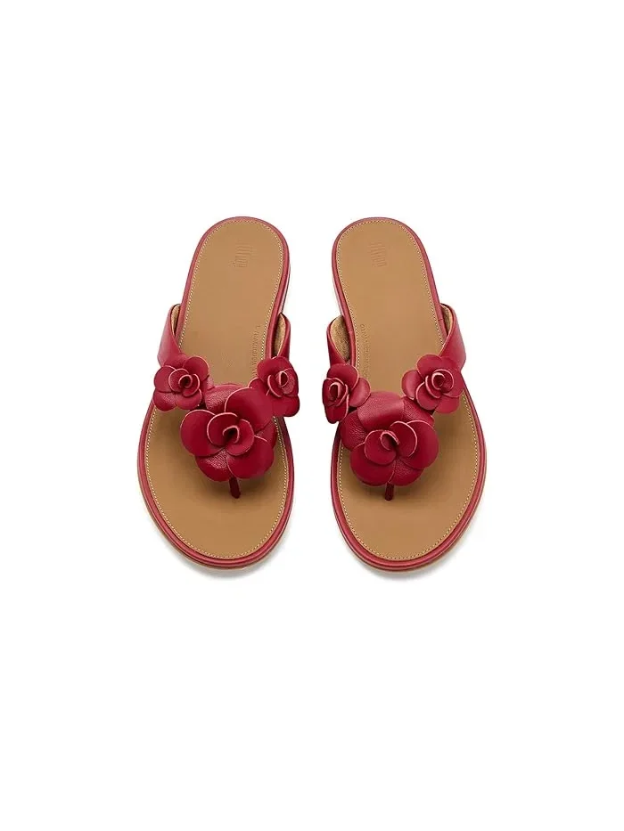 Сандалии с цветочным декором Gracie FitFlop — изображение 2 из 4, жженый ягодный