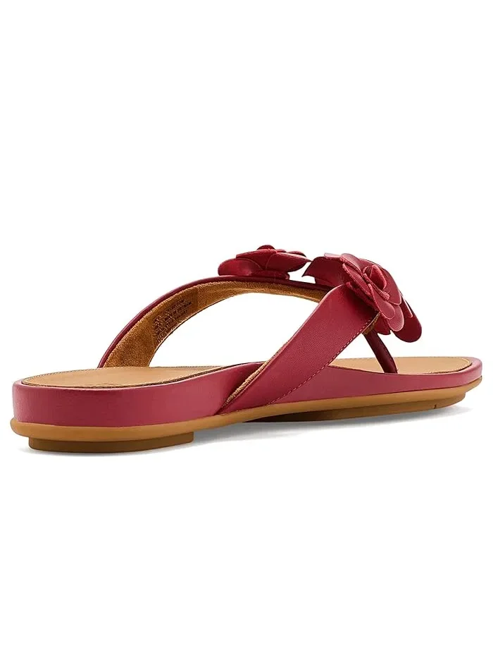 Сандалии с цветочным декором Gracie FitFlop — изображение 3 из 4, жженый ягодный