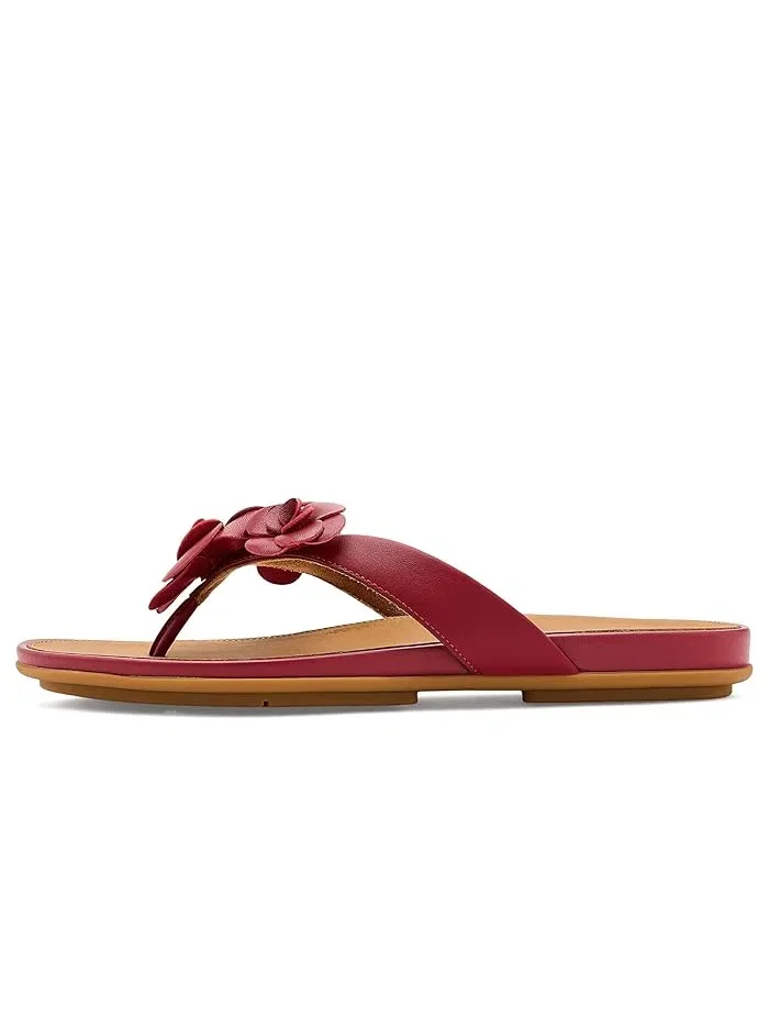 Сандалии с цветочным декором Gracie FitFlop — изображение 4 из 4, жженый ягодный