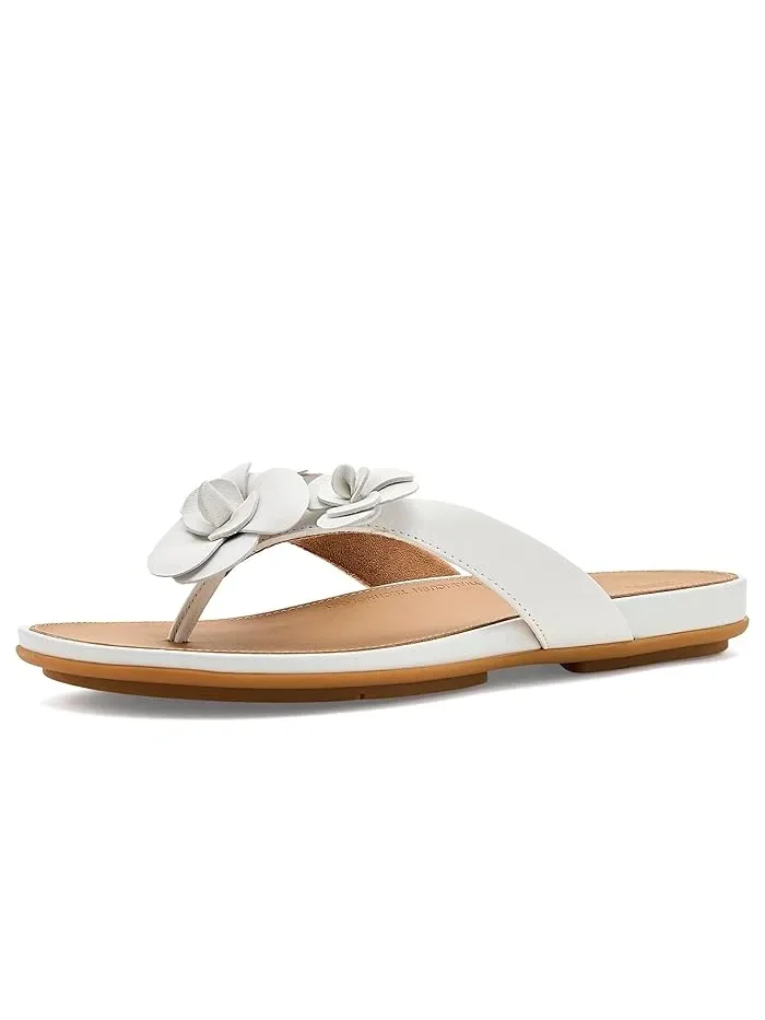 Сандалии FitFlop Gracie Flower Leather Flip-flops