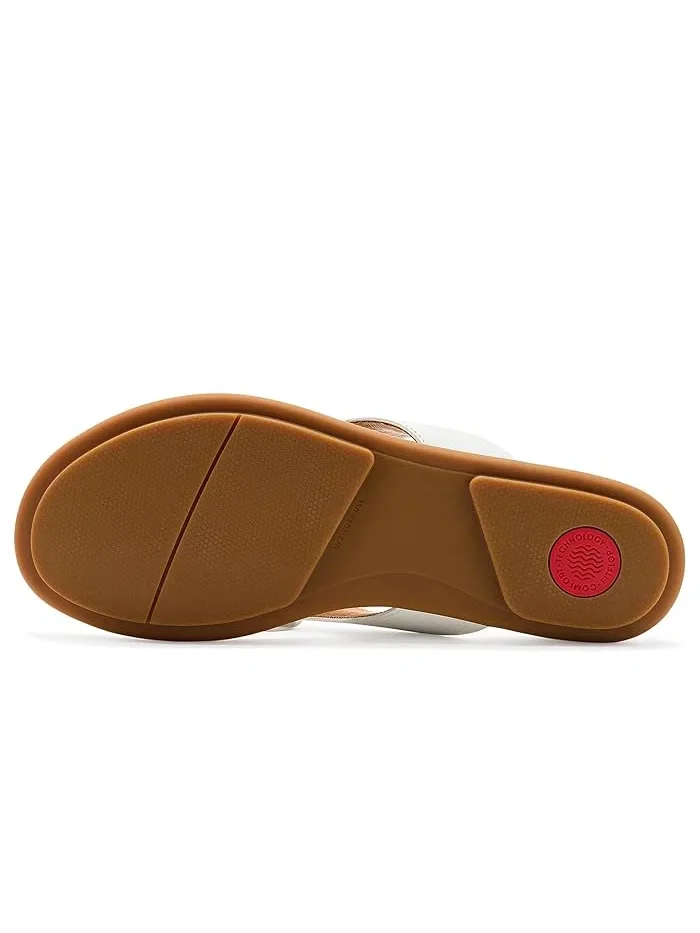 Сандалии FitFlop Gracie Flower Leather Flip-flops — изображение 3 из 4, белый