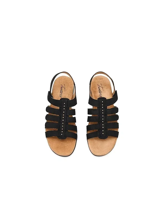 Сандалии с металлическими заклепками Rikki Studs Trotters — изображение 2 из 4, черный