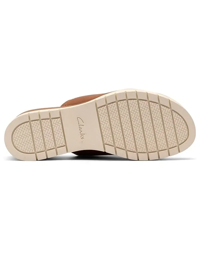 Босоножки на танкетке Diaz Slide Clarks — изображение 3 из 4, бежевый