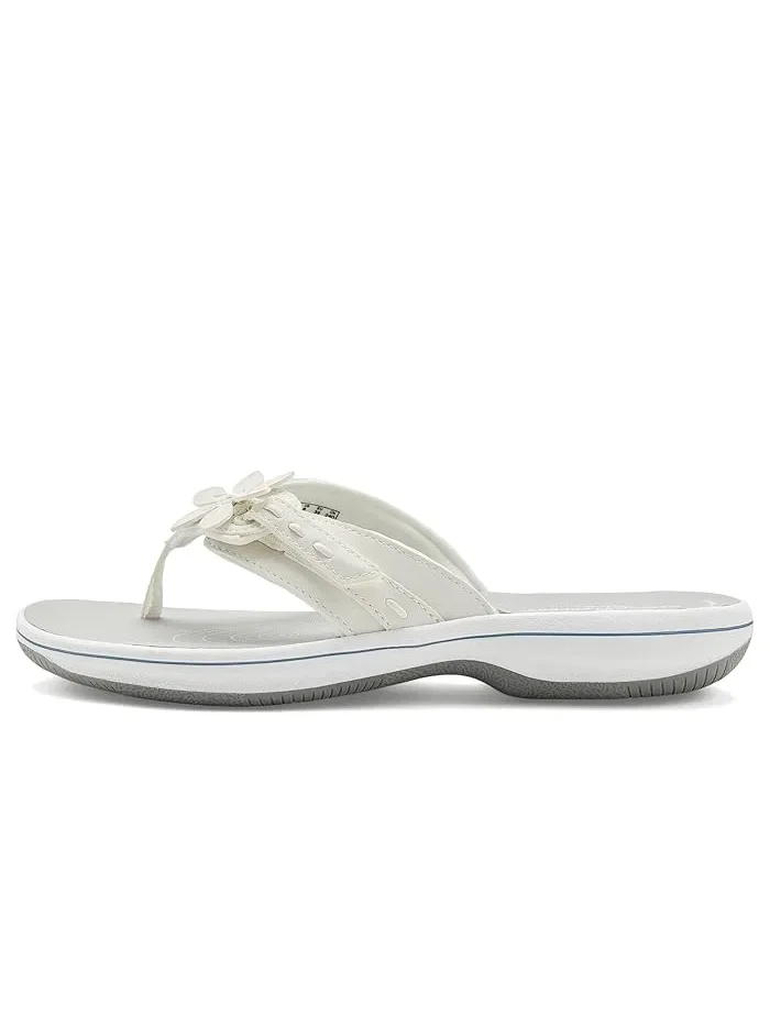 Сандалии с цветком Breeze Opal Clarks — изображение 4 из 4, белый