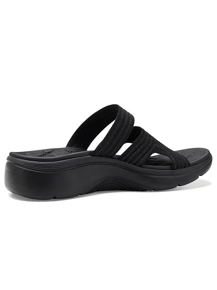 Сандалии с поддержкой свода стопы GO WALK Arch Fit 2.0 Leila SKECHERS — изображение 3 из 4, черный/черный