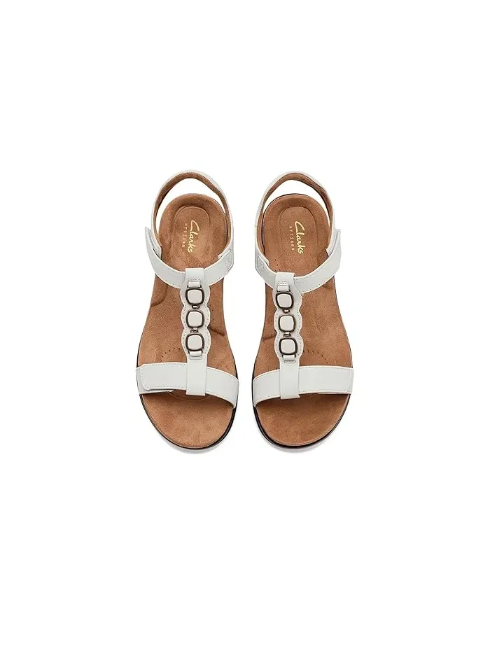 Сандалии с контурной стелькой Contour Cushion Kitly Gem Clarks — изображение 2 из 4, бежевый