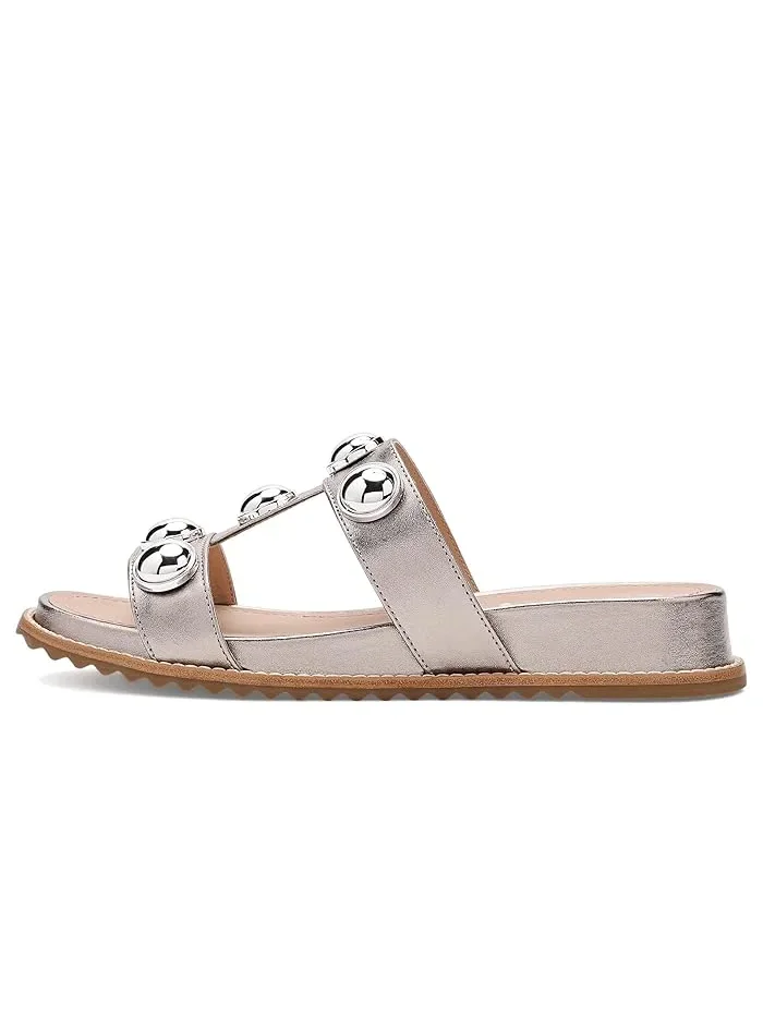 Сандалии с декором Chandler Johnston & Murphy, Pewter Metallic Sheepskin — изображение 4 из 4, серебристый