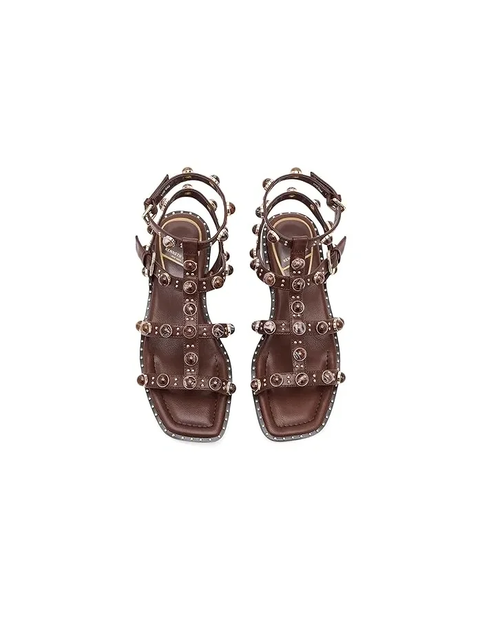 Сандалии с камнями Ruby Stones Kenneth Cole New York — изображение 2 из 4, коричневый