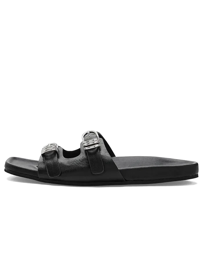 Сандалии кожаные Rue Slides rag & bone — изображение 4 из 4, черный