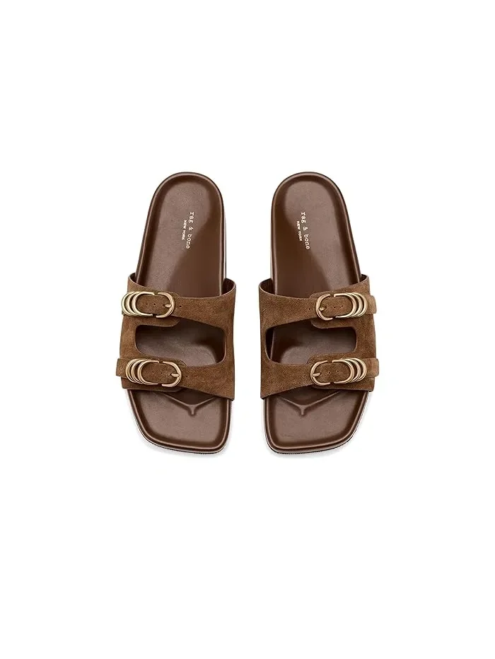 Сандалии с открытым носком Rue Slides rag & bone — изображение 2 из 4, умбра
