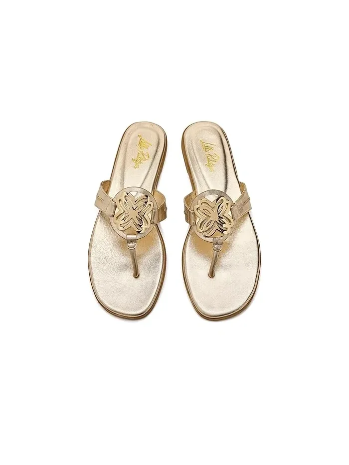 Сандалии повседневные The Lilly Sandals Lilly Pulitzer — изображение 2 из 4, золотистый металлик