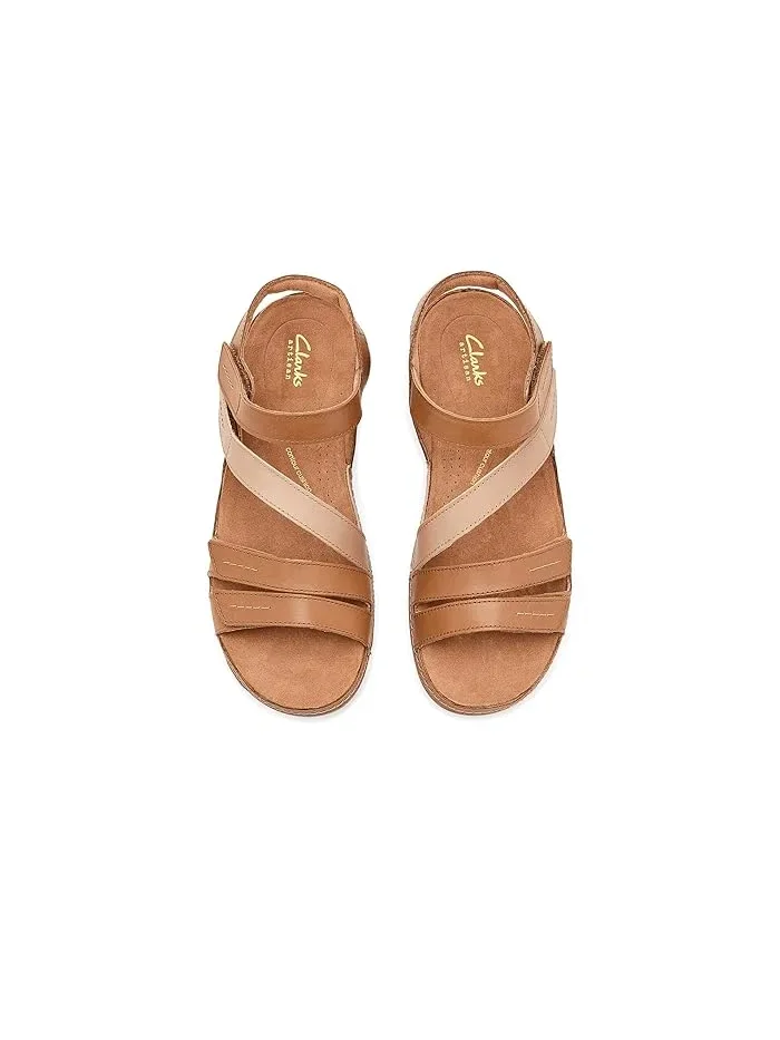 Сандалии на ремешках Cecily Mix Clarks — изображение 2 из 4, бежевый