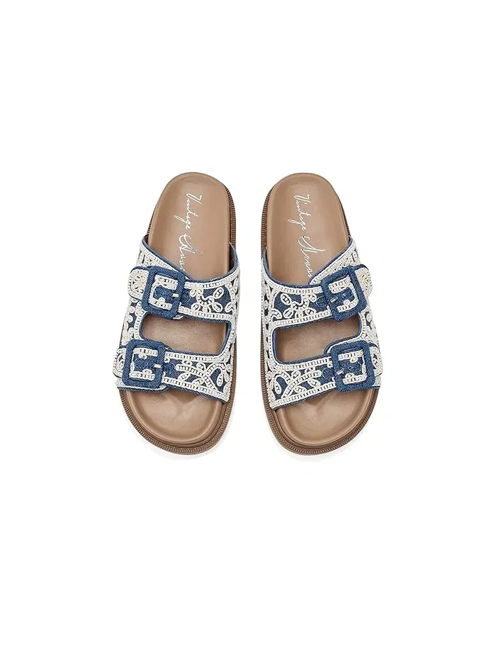Сандалии с ремешками Kayla Vintage Havana — изображение 2 из 4, джинсовый синий