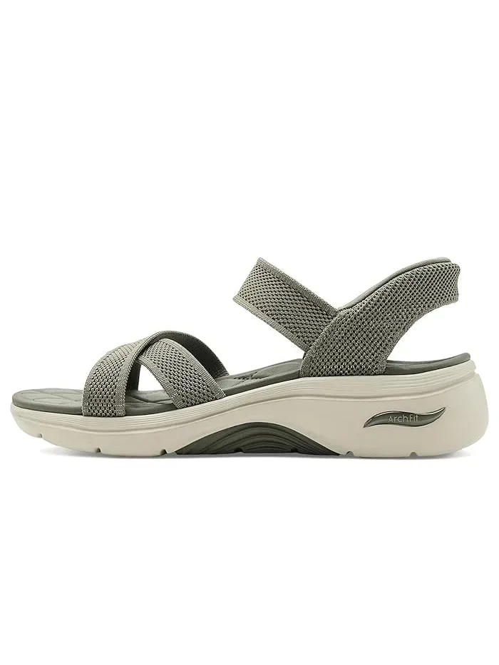 Сандалии с поддержкой свода стопы Hands Free Slip-ins GO Walk Arch Fit 2.0 SKECHERS — изображение 4 из 4, оливковый