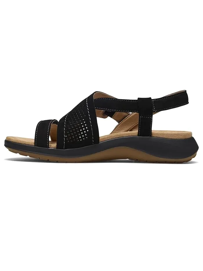 Сандалии с металлическими вставками Maelynn Gem Clarks — изображение 4 из 4, черный
