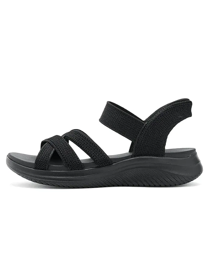 Сандалии Ultra Flex 3.0 Slip-Ins SKECHERS — изображение 4 из 4, черный/черный