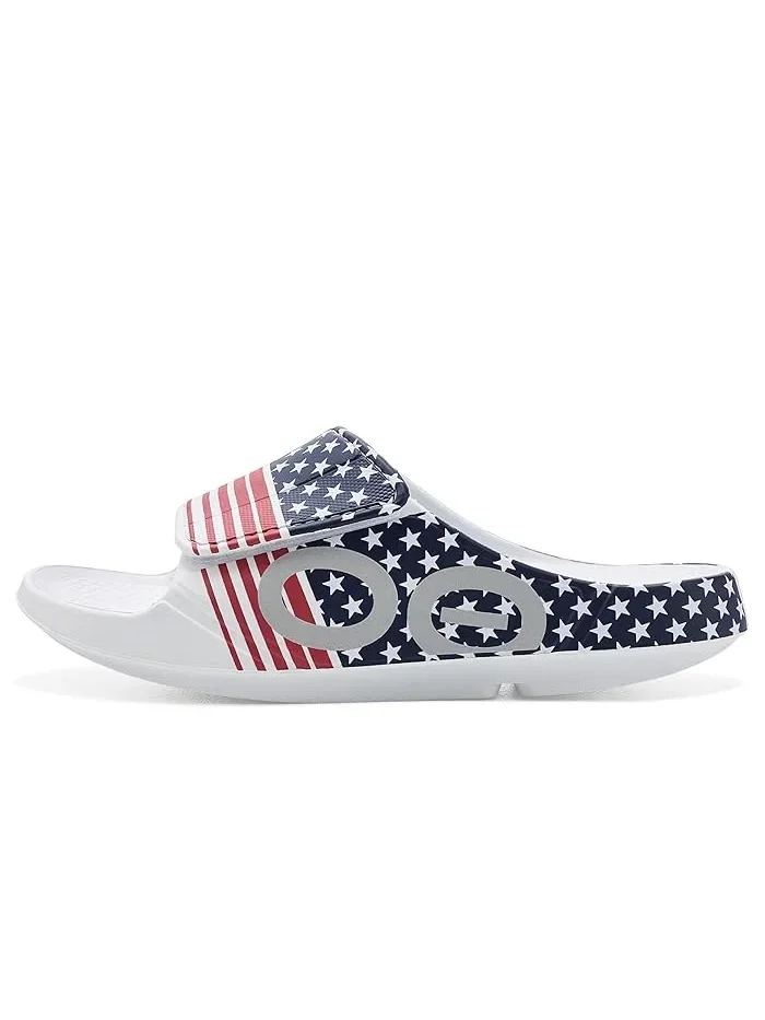 Сандалии спортивные Ooaah Sport Slide Limited OOFOS, Stars and Stripes — изображение 4 из 4, мульти
