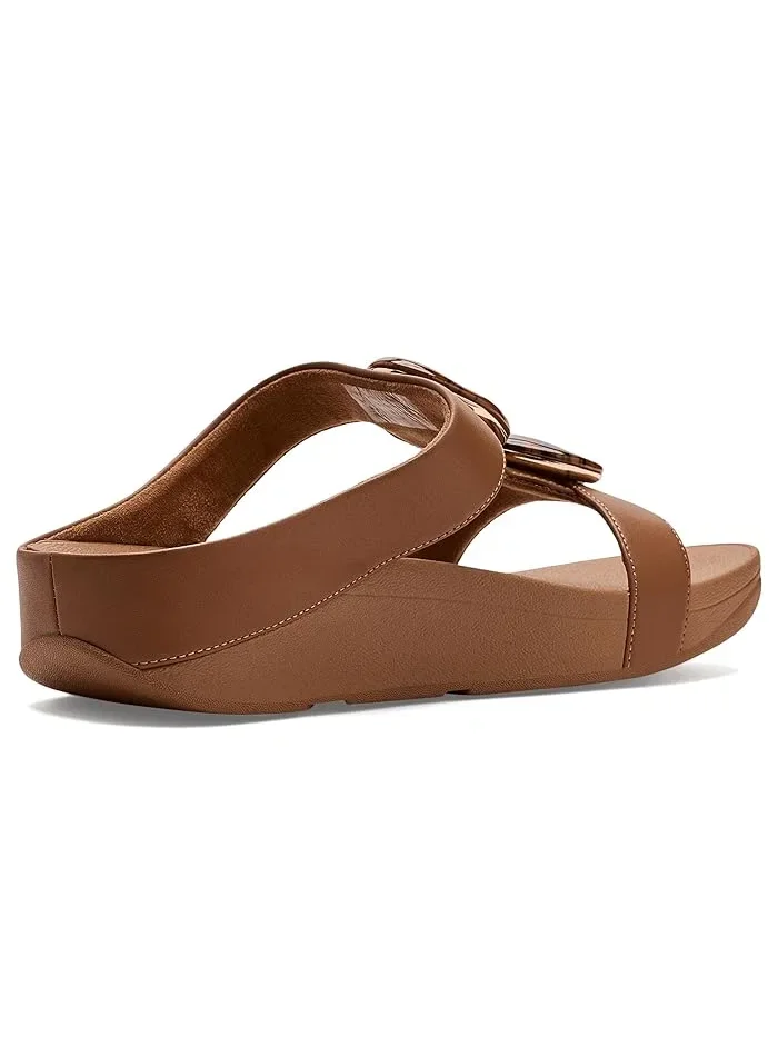 Сандалии с мраморными вставками Fino Marbled-Stone H-bar FitFlop — изображение 3 из 4, глубокий бежевый