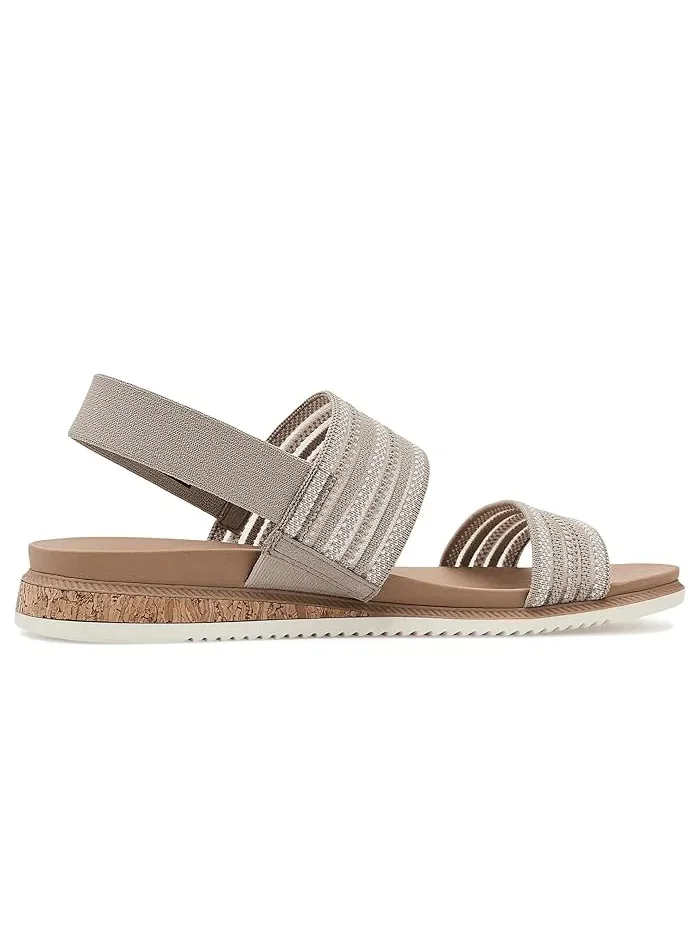 Сандалии с дышащим трикотажем Bobs Desert Kiss Low BOBS from SKECHERS — изображение 3 из 4, тауп