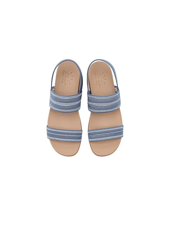 Сандалии с открытым носком Bobs Desert Kiss Low - Breezy Stripe BOBS from SKECHERS — изображение 2 из 4, темно-синий
