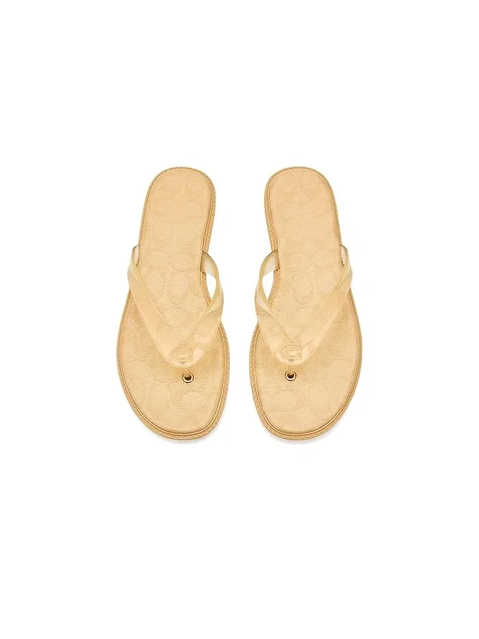Сандалии шлепанцы Jelly Flip-Flops COACH — изображение 2 из 4, ванильный