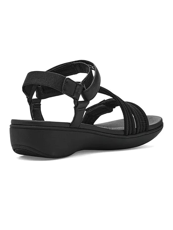 Сандалии с регулируемыми ремешками Breezerae Sun Clarks — изображение 3 из 4, черный