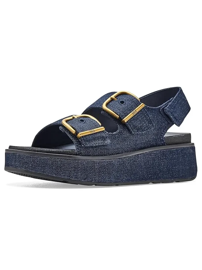 Сандалии FitFlop Gen FF Max с пряжкой джинсовые — изображение 1 из 4, темный джинсовый синий