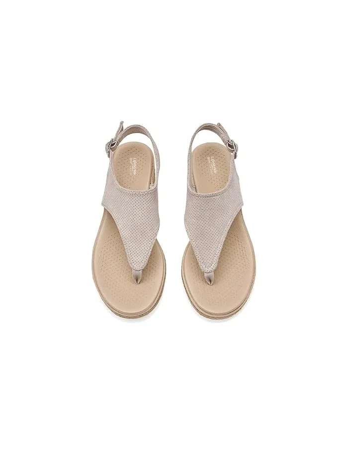 Босоножки на танкетке Beachy Thong LifeStride — изображение 2 из 4, бежевый