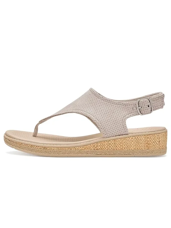 Босоножки на танкетке Beachy Thong LifeStride — изображение 4 из 4, бежевый