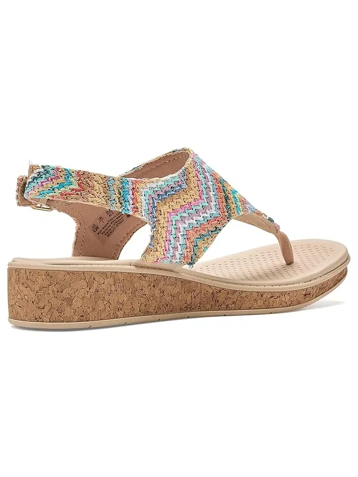 Босоножки LifeStride Beachy Thong Sandals — изображение 3 из 4, бежевый мульти