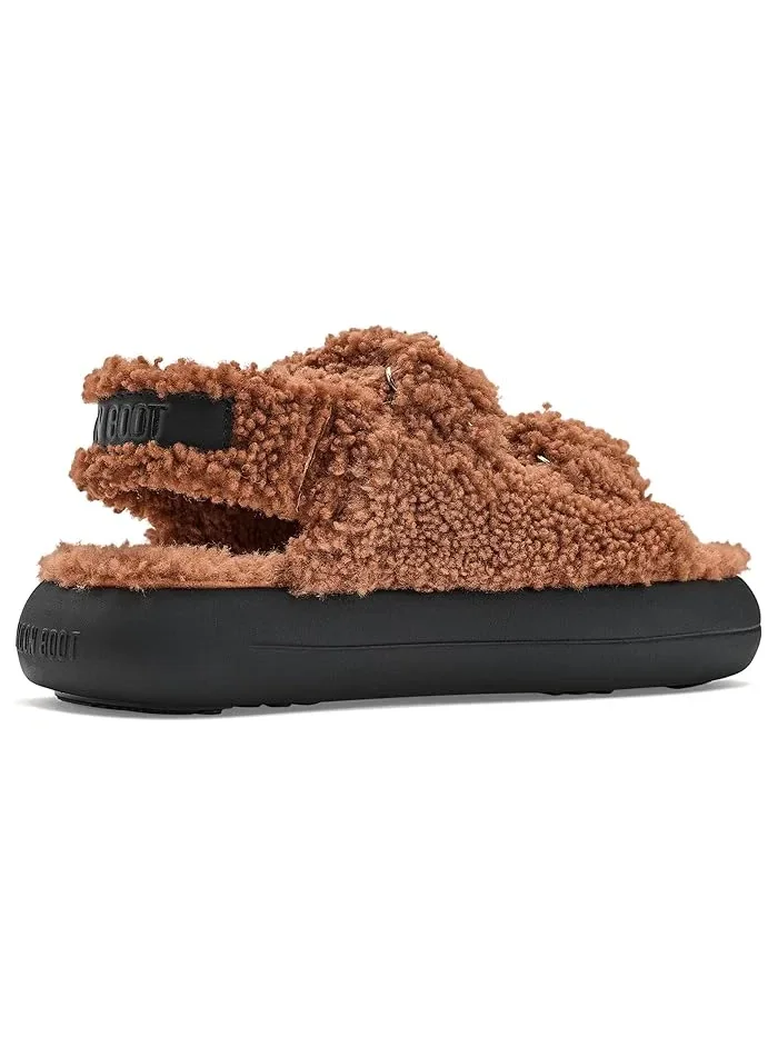 Сандалии Shearling Sandal MOON BOOT — изображение 3 из 4, коричневый