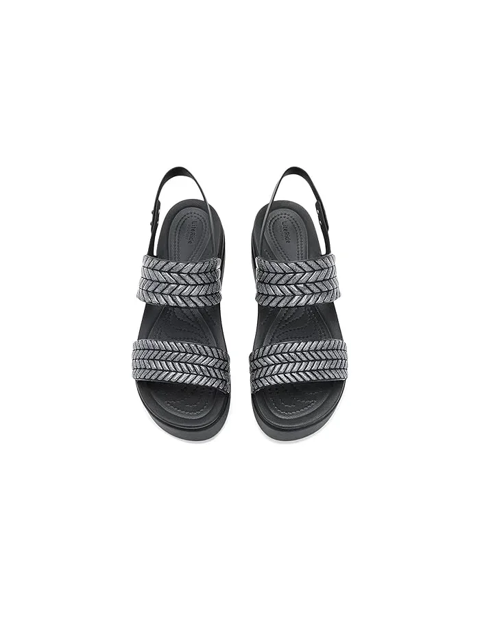 Сандалии платформа на каблуке Brooklyn Low Wedges Crocs — изображение 2 из 4, черный