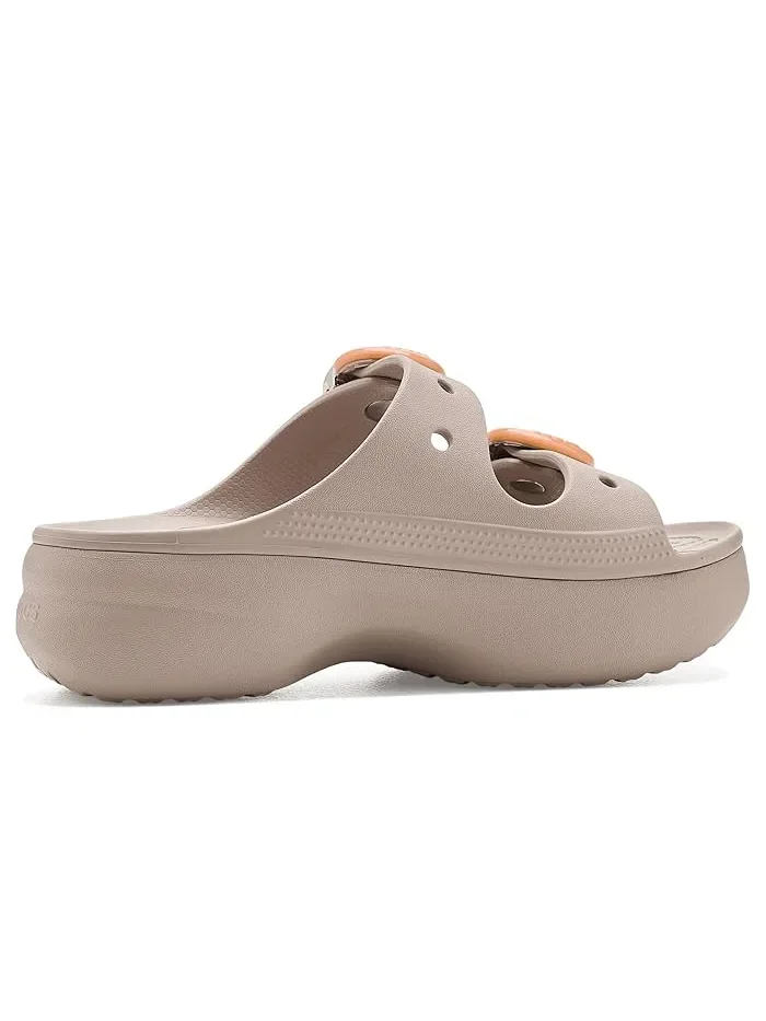 Сандалии на платформе Saturday Buckle Crocs — изображение 3 из 4, бежевый