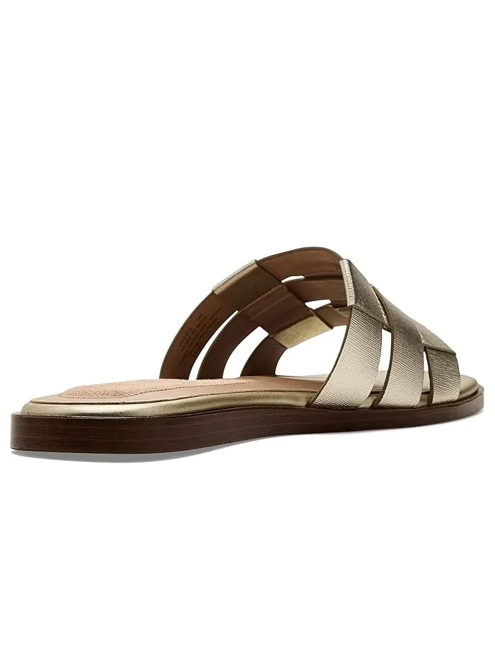 Сандалии кожаные Ensley Slide Cole Haan — изображение 3 из 4, золотистый
