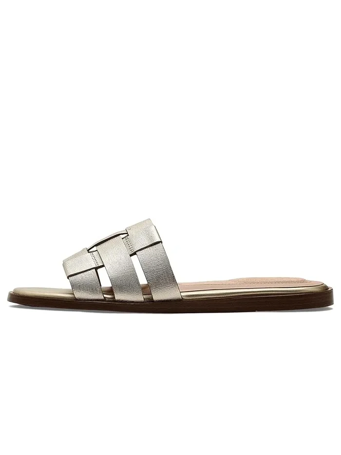 Сандалии кожаные Ensley Slide Cole Haan — изображение 4 из 4, золотистый