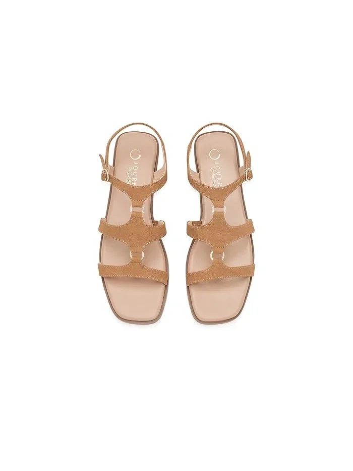 Сандалии с щиколоточной пряжкой Briley Journee Collection — изображение 2 из 4, коньячный