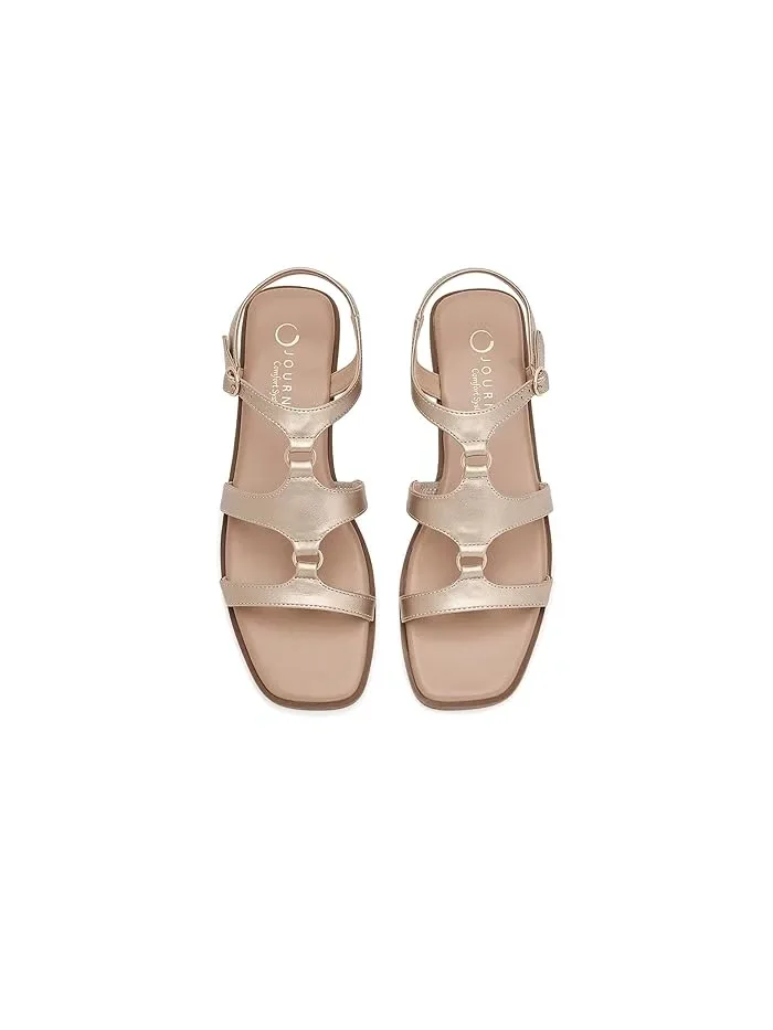 Сандалии с щиколоточной застежкой Briley Journee Collection — изображение 2 из 4, золото