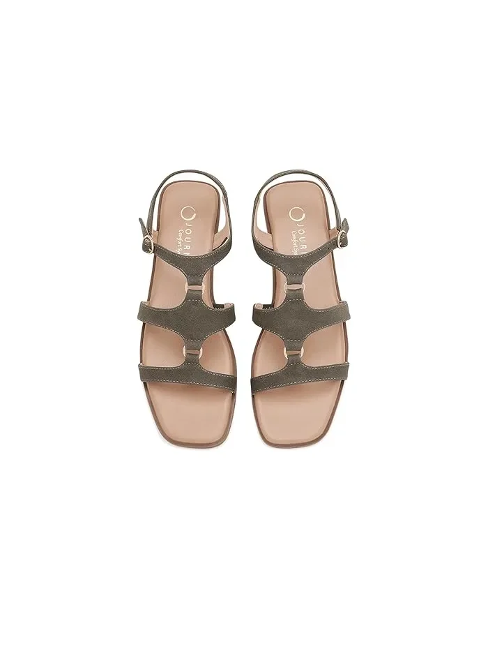 Сандалии с ремешком на щиколотке Briley Journee Collection — изображение 2 из 4, серый