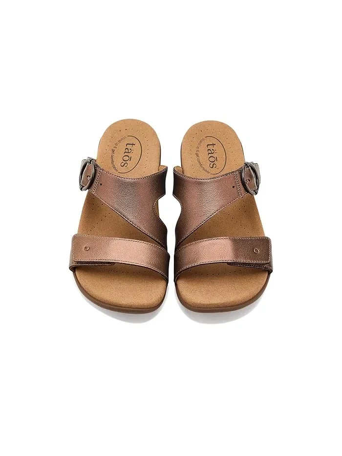 Сандалии с металлическим блеском Westside Taos Footwear — изображение 2 из 4, золотистый