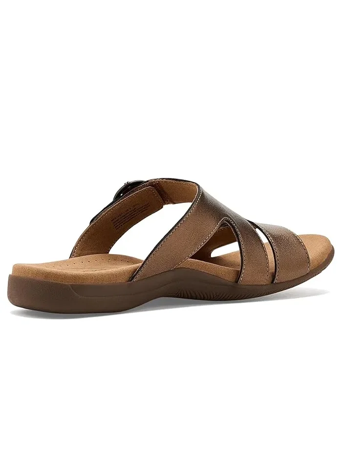 Сандалии с металлическим блеском Westside Taos Footwear — изображение 3 из 4, золотистый