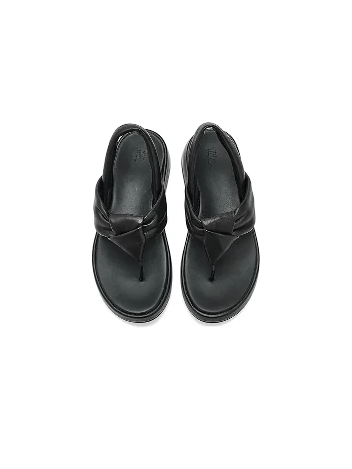 Сандалии с узлом кожаные F-Mode Knot FitFlop — изображение 2 из 4, серебряный