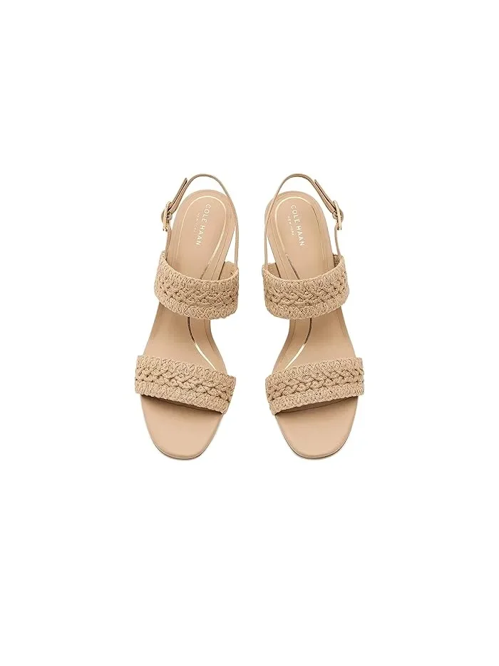 Босоножки на каблуке Harlan Double Band Cole Haan — изображение 2 из 4, песочный