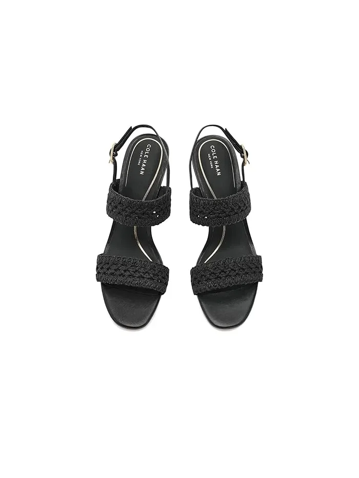 Босоножки на каблуке Harlan Double Band Sandals Cole Haan — изображение 2 из 4, черный