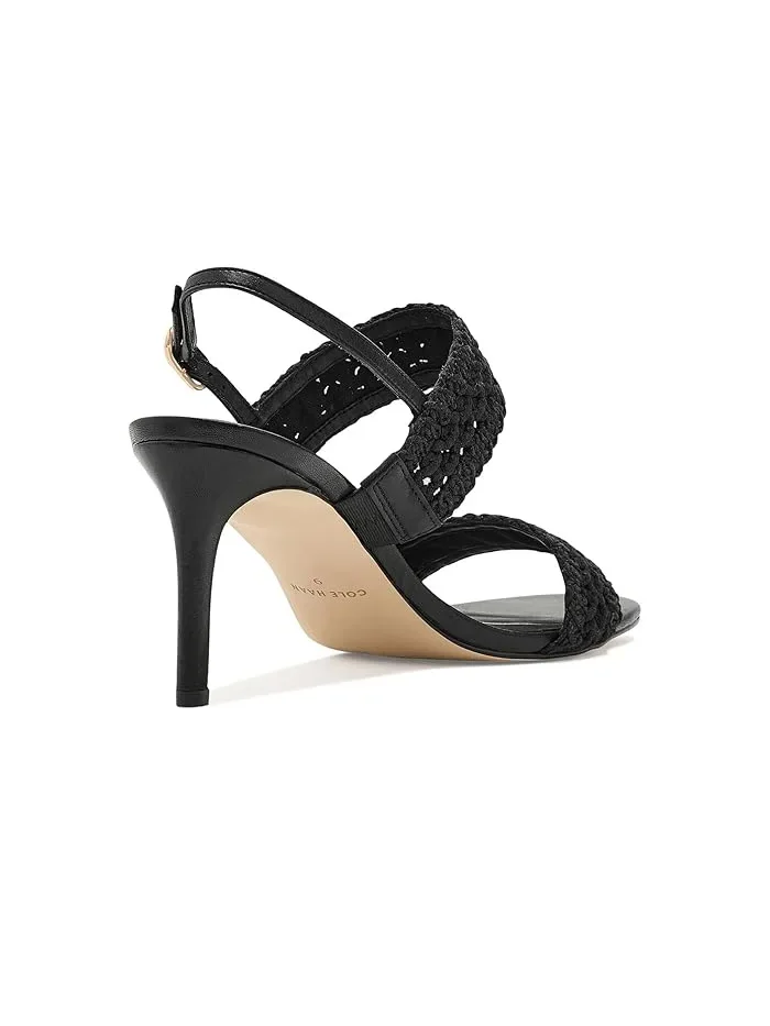 Босоножки на каблуке Harlan Double Band Sandals Cole Haan — изображение 3 из 4, черный