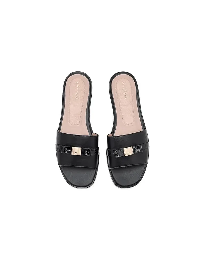 Сандалии с бантом Go-to Emalia Slide Cole Haan — изображение 2 из 4, черный