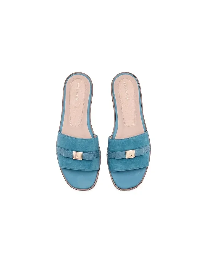 Сандалии с бантом Emalia Slide Cole Haan — изображение 2 из 4, синий/синий